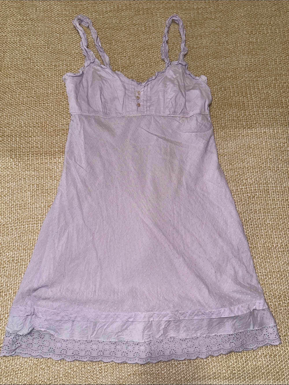 P.J. Salvage Lavender Eyelet Trim Slip